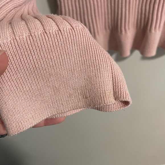 Athleta Sweet Bay Henley Sweater Ribbed Orchid Pink Plus Size 1X 986879 - Picture 6 of 8